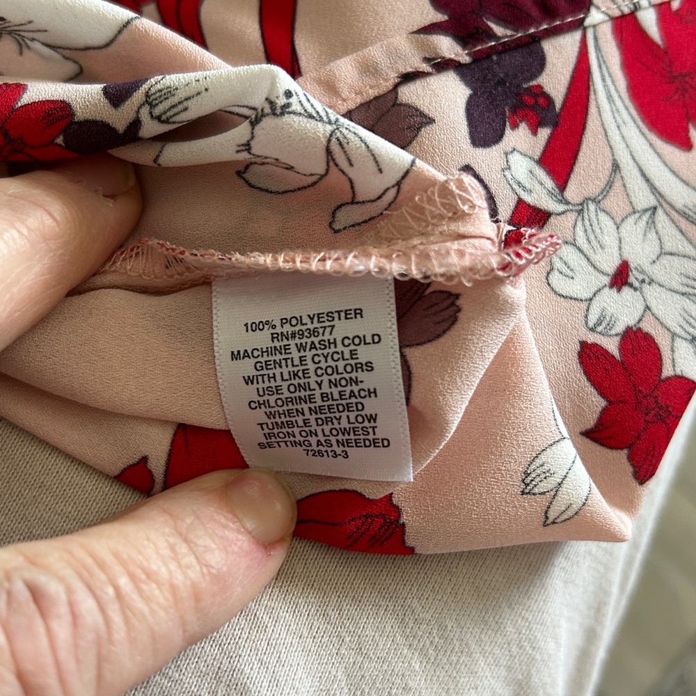 Floral Pink and Red Women's Top - Picture 13 of 13